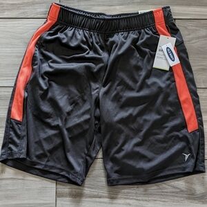 Old Navy Go Dry 9 Inch Gray/Orange Shorts